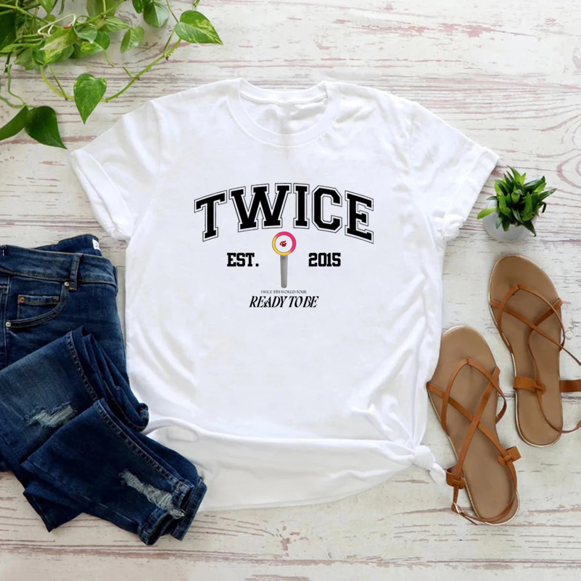 Twice Ready To Be T-Shirt Twice World Tour Women's Fashion Tee Twice Kpop Shirt Twice Jihyo Nayeon Momo Sana Mina Tzuyu Kpop Tee