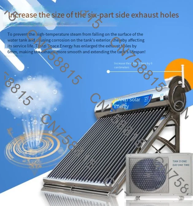 integrated roof hot water tank，Photoelectric dual-purpose stainless steel vacuum tube solar water heater