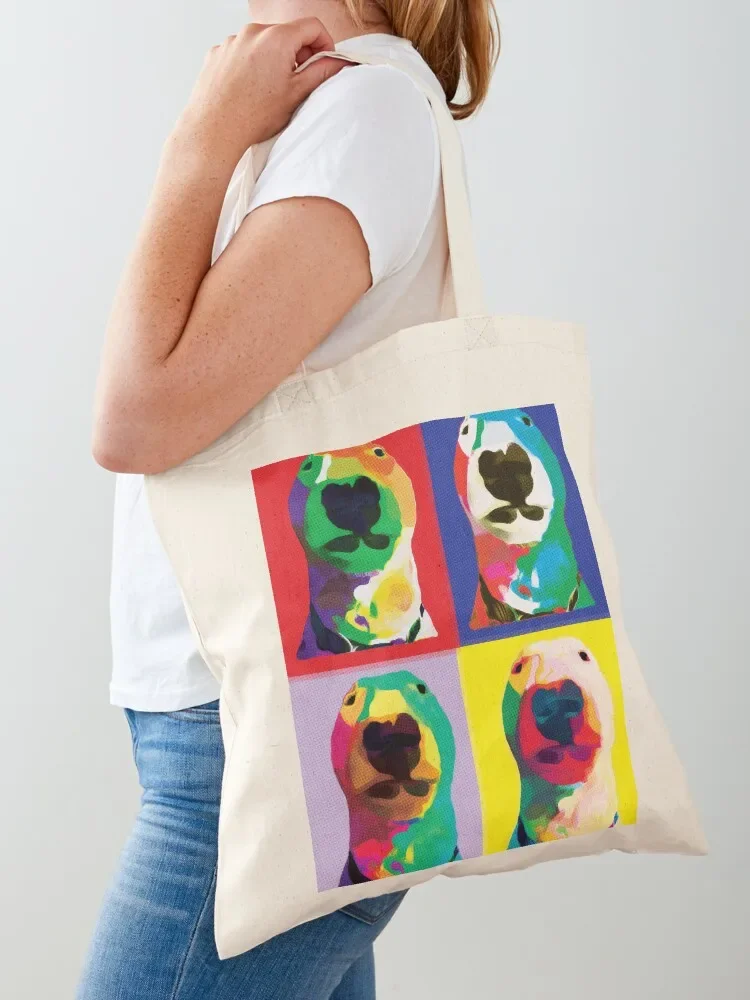 @PupperNelson: حقيبة حمل فنية من Pop Art حقائب مخصصة حقيبة قماش جامعية حقيبة قماش للنساء حقيبة حمل لطيفة