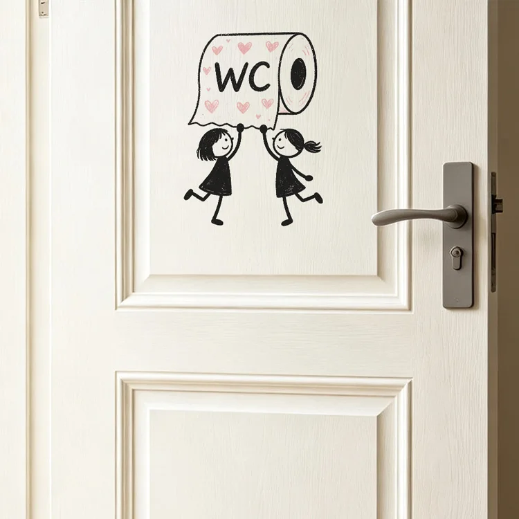 Interessante Love Roll Papier-Wandaufkleber, Badezimmer-Toiletten-Dekoration, Wandbild, Wohnzimmer-Schrank-Dekor, selbstklebende lustige Aufkleber – Detail 3