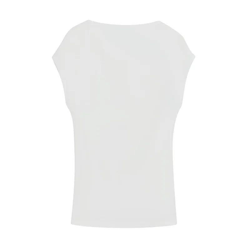 Spring Summer 2026 Women's Fashion Sexy Solid Color Folded Top Hot Girl Trendy Casual Wear
