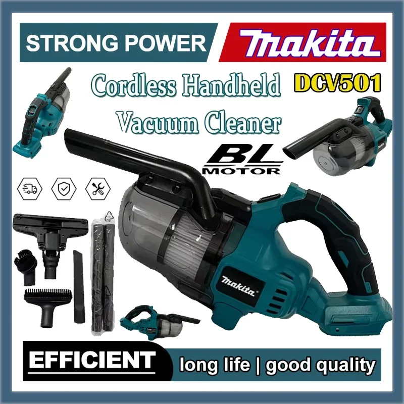 

Makita Cordless Vacuum Cleaner Handheld Dust Collector Floor Carpet Car Pet Hair Cleaning Power Tool 18V Battery
