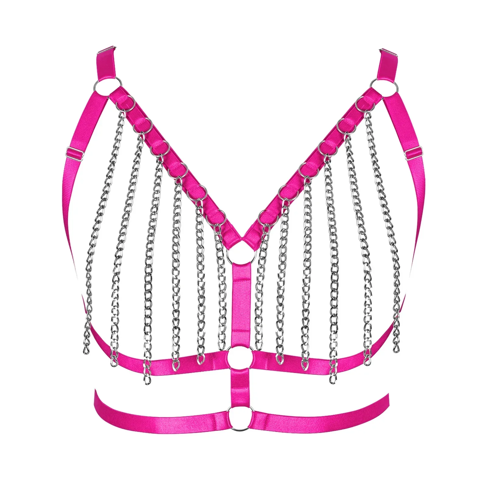 

Women Top Harness Body Chain Sexy Body Harness Rave Wear Costume Suspenders Pole Dance Hollow Harness Body Cage Bra