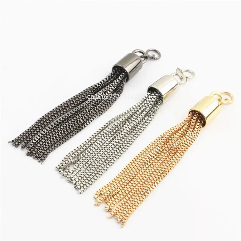 Fashion Metal Decoration Buckle Tassel Pendant Keychain for Handbag Bag Purse Hardware Accessories DIY Crafts Decor Tassel