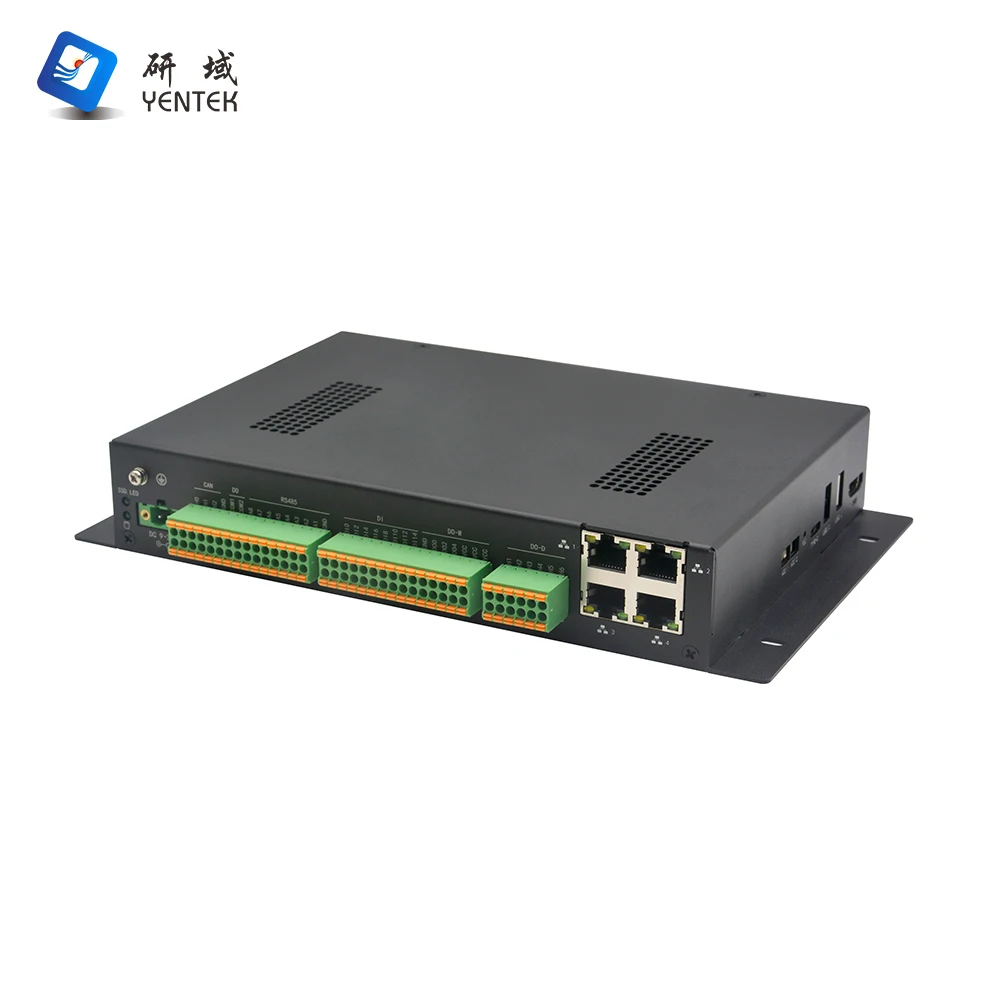 OEM ODM Rockchip RK3588 LPDDR4 4G EMMC 128G WiFi 6 BT5.3 4 LAN 8 COM Android 11 Ubuntu20.04 Debian10 Fanless Industrial Mini Pc