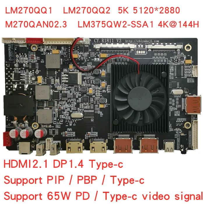 

Плата привода R1811 HDR 4K @ 144 Гц DP1.4 для LM270QQ1 LM270QQ2 Thunderbolt 3/4 5120*2880 LM375QW2 материнская плата с ЖК-экраном