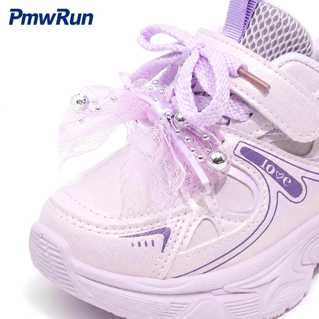 Trend Fashion Sport Shoes For Children Korean Style Teenager Girl's Sneakers PU Leather Waterproof Outdoor Running Footwear