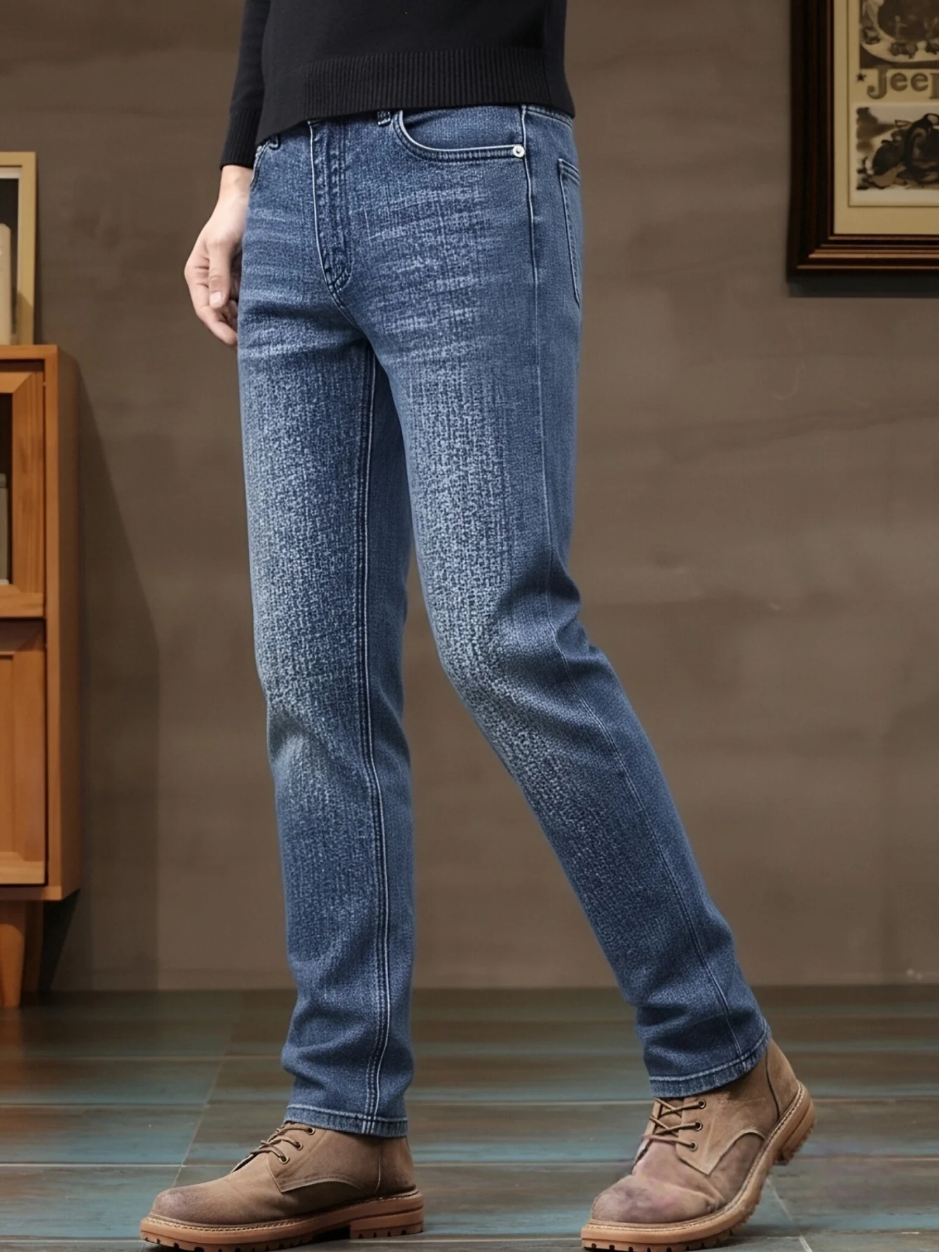 Jeans Elásticos de Corte Ajust - Men Formal Wear With Jeans reseña y precio