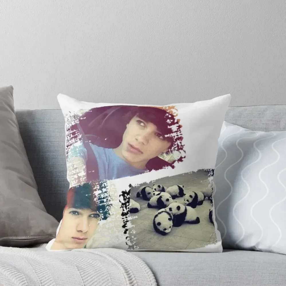 

Brent Rivera & Panda Throw Pillow pillow pillowcase Cushions For Sofa Sofa Decorative Covers pillow