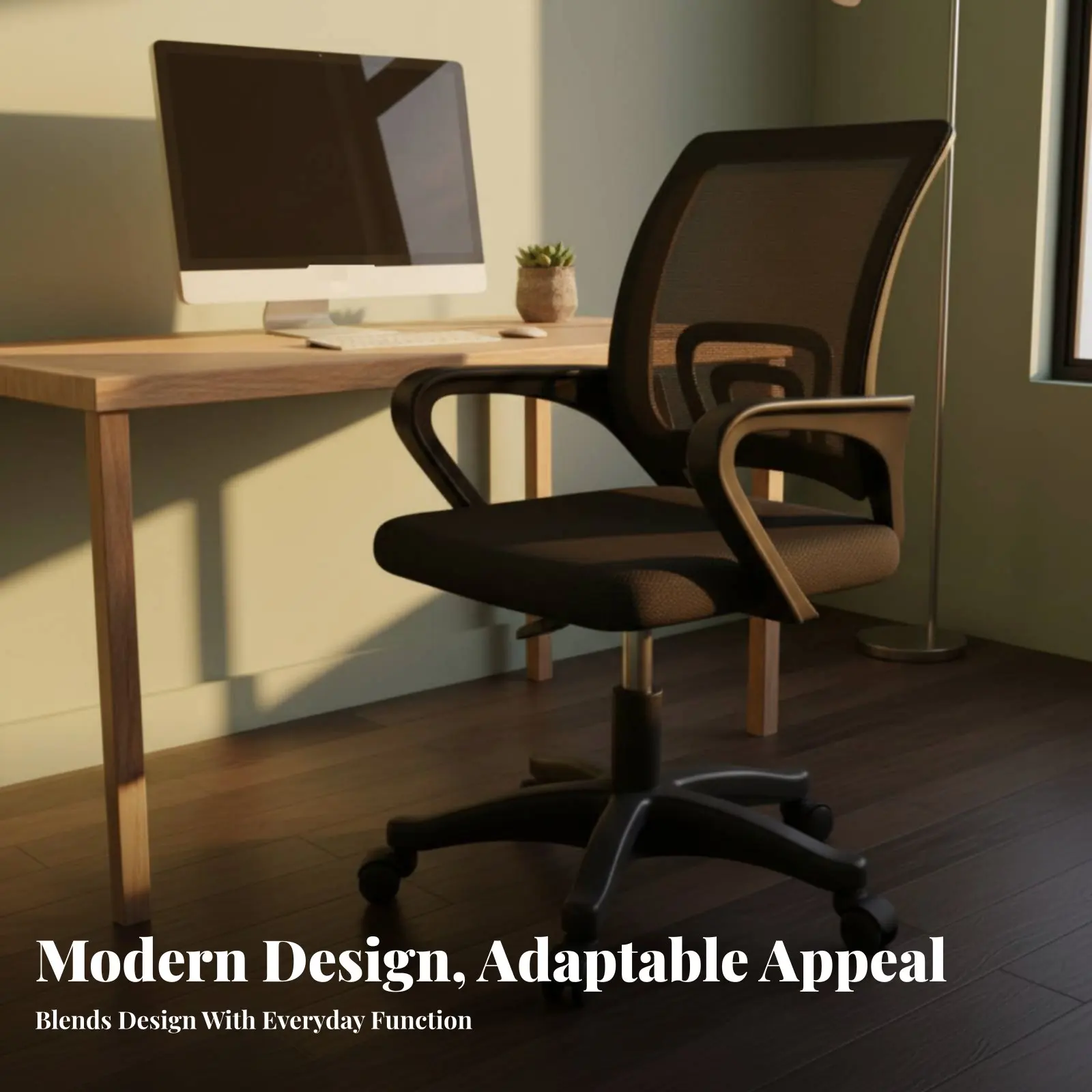 人間工学に基づいたメッシュスパインチェア、高さ調節可能、回転式シート、快適で安定した5点式ベース、学生、学習室、受付用