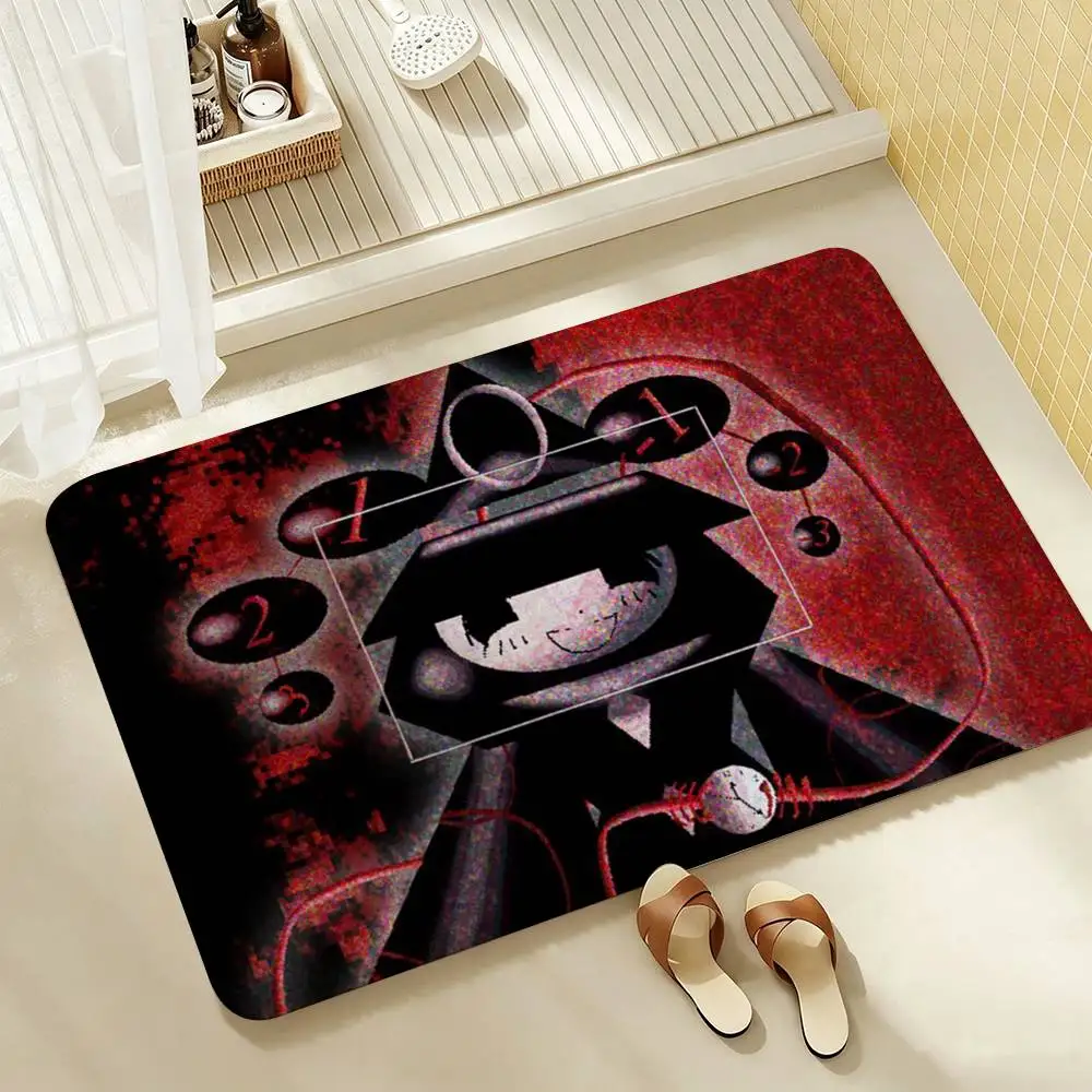 D-Disillusion ST Horro Game  Shower Room Absorbent Small Floor Mat Soft Comfortable Decorative Foot Mat