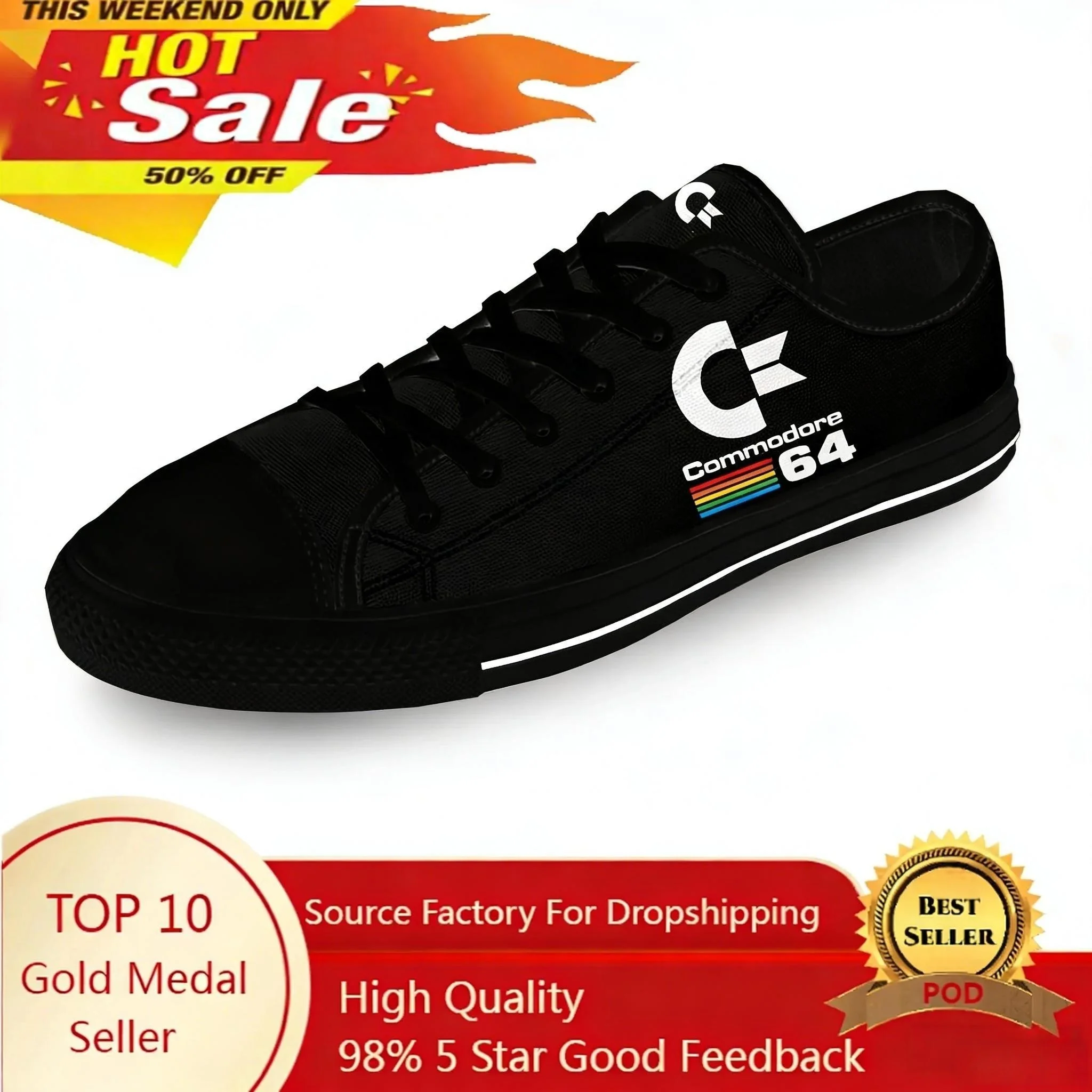 

Commodore C64 SID Amiga компьютерная повседневная тканевая модная парусиновая обувь с 3D принтом, мужские и женские легкие дышащие кроссовки