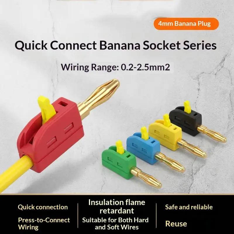 32A 3/4mm Banana Plug Solderless Quick: Connect High Current Gold-Plated Audio Copper Speakers