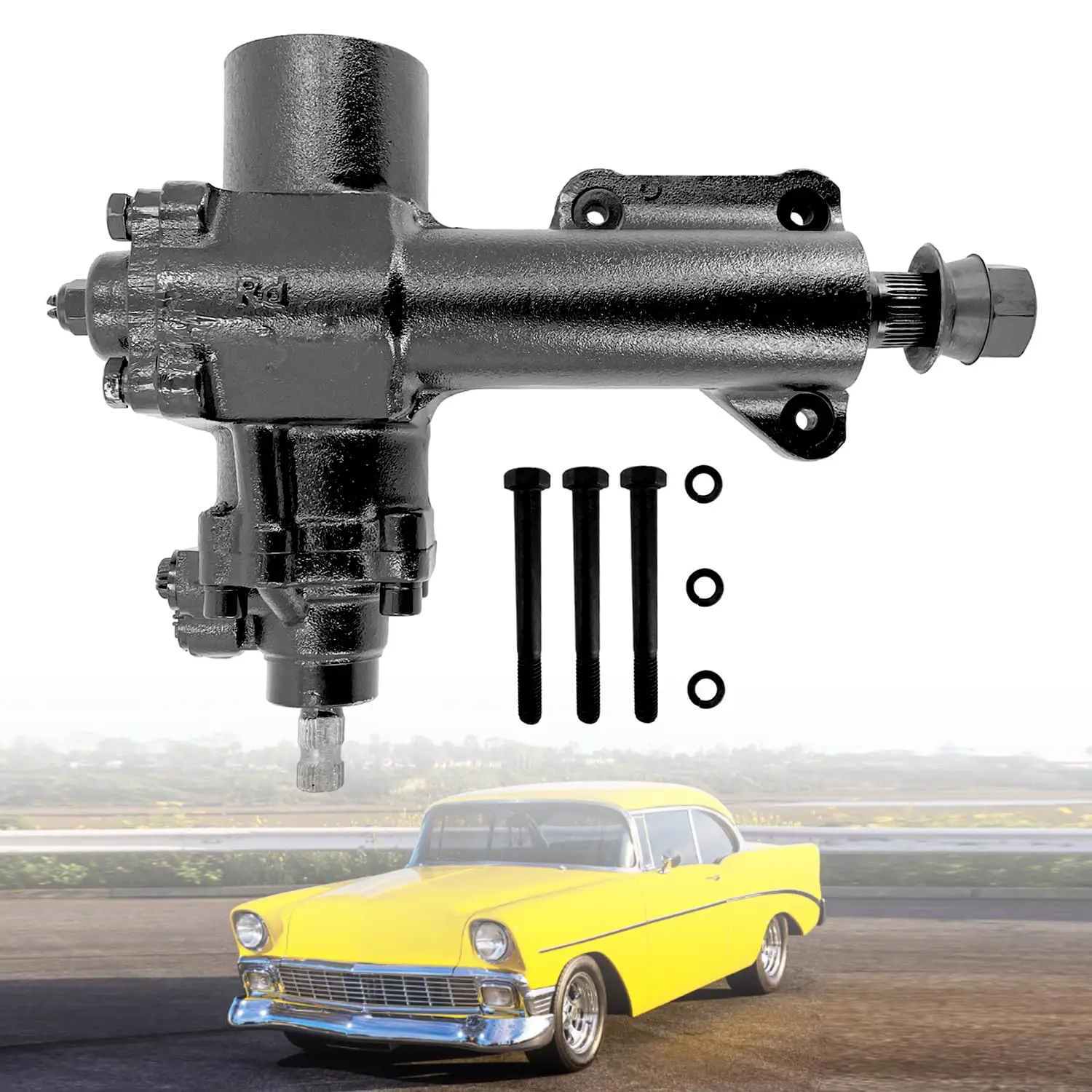 SGB5557 Power Steering Gear Box Compatible with 1955-1957 Chevy Bel Air 150 210 500 Series 3.8L 3.9L 4.3L 4.6L CP50000-2