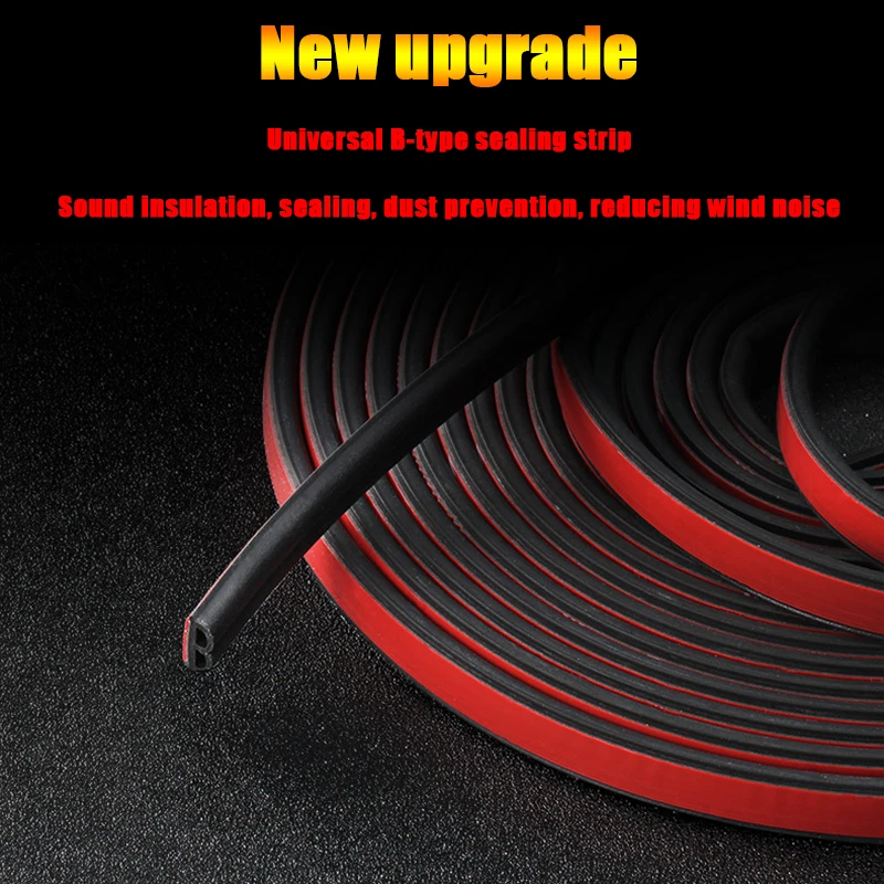 Car Door Edge Weatherstrip B Pillar Car Sealing Strips Noise Windproof Protection Front Auto Rubber Door Seals Strip Accessories