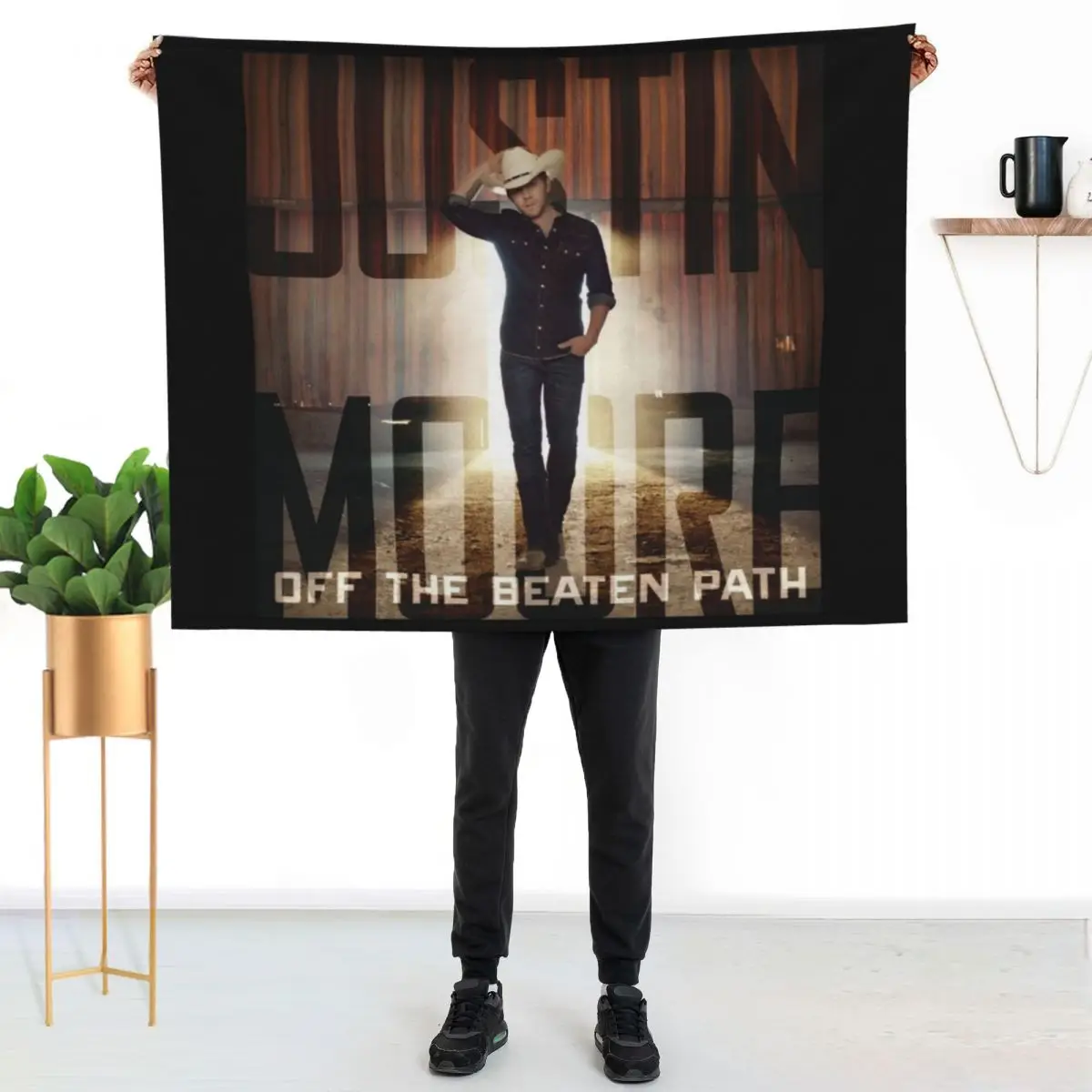 Justin Moore off the beaten path Throw Blanket Soft Sherpa Fleece Warm Blanket for Winter