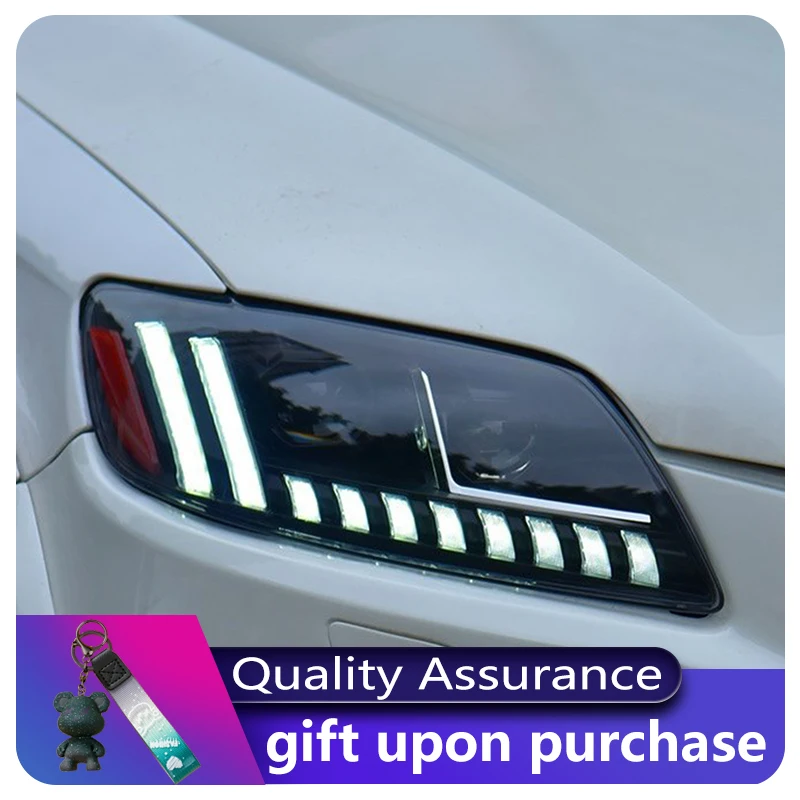 

A Pair of Car Styling For AUDI Q7 2006-2015 Front Light DRL Head Lamp LED Projector Lens Dynamic Headlight Automatic Accessories