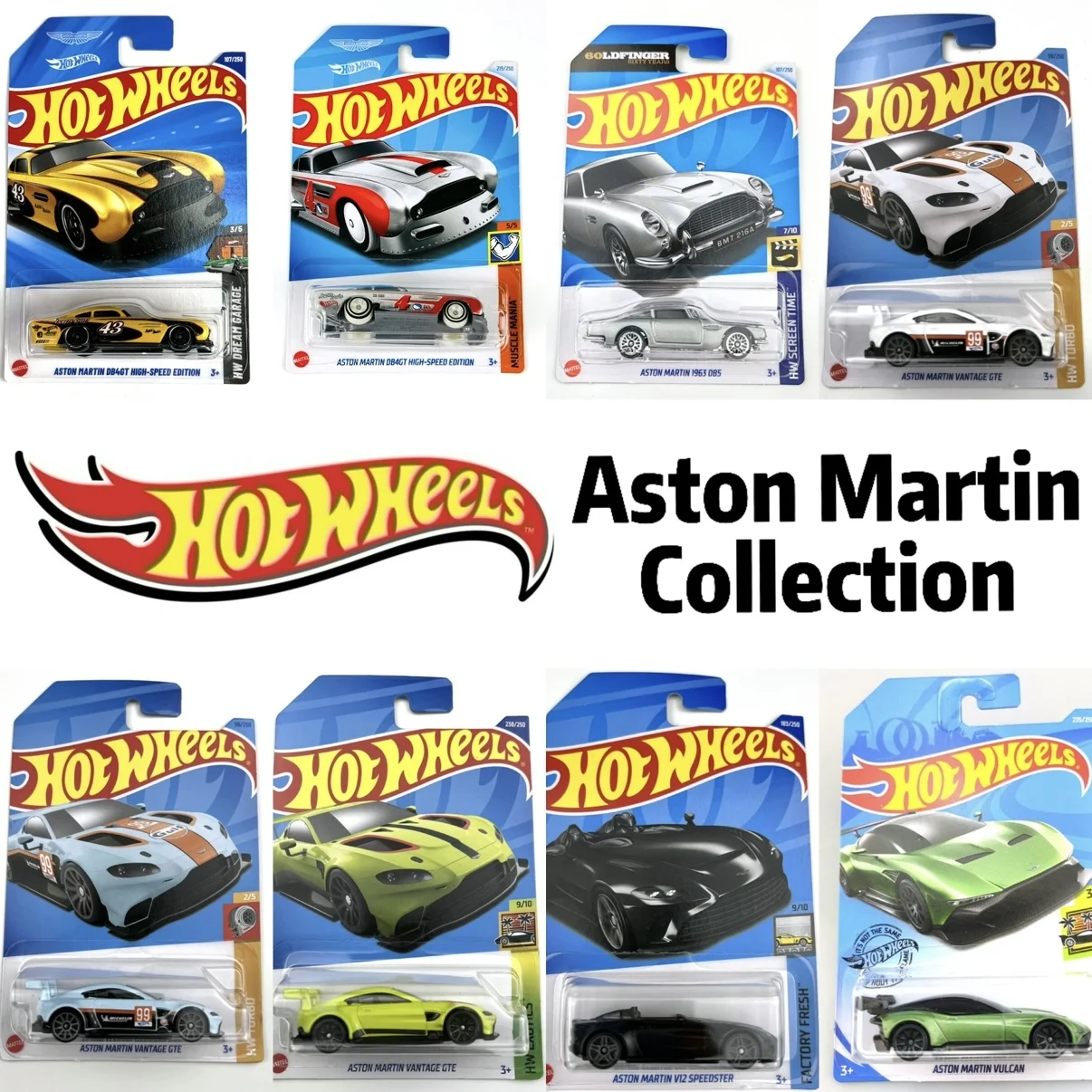 Hot Wheels Cars 1/64 Aston Martin Collection Collection Alloy Model Toys C4982