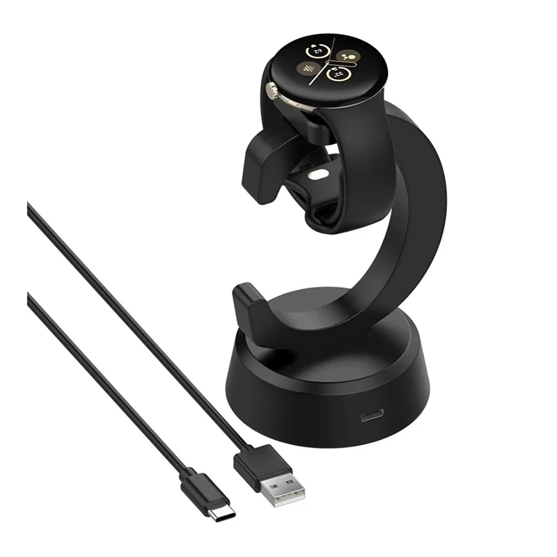 Magnetic Charger Dock Stand With USB Type-C Charging Cable Charge Station Base For Google Pixel Watch 3 41MM 45MM
