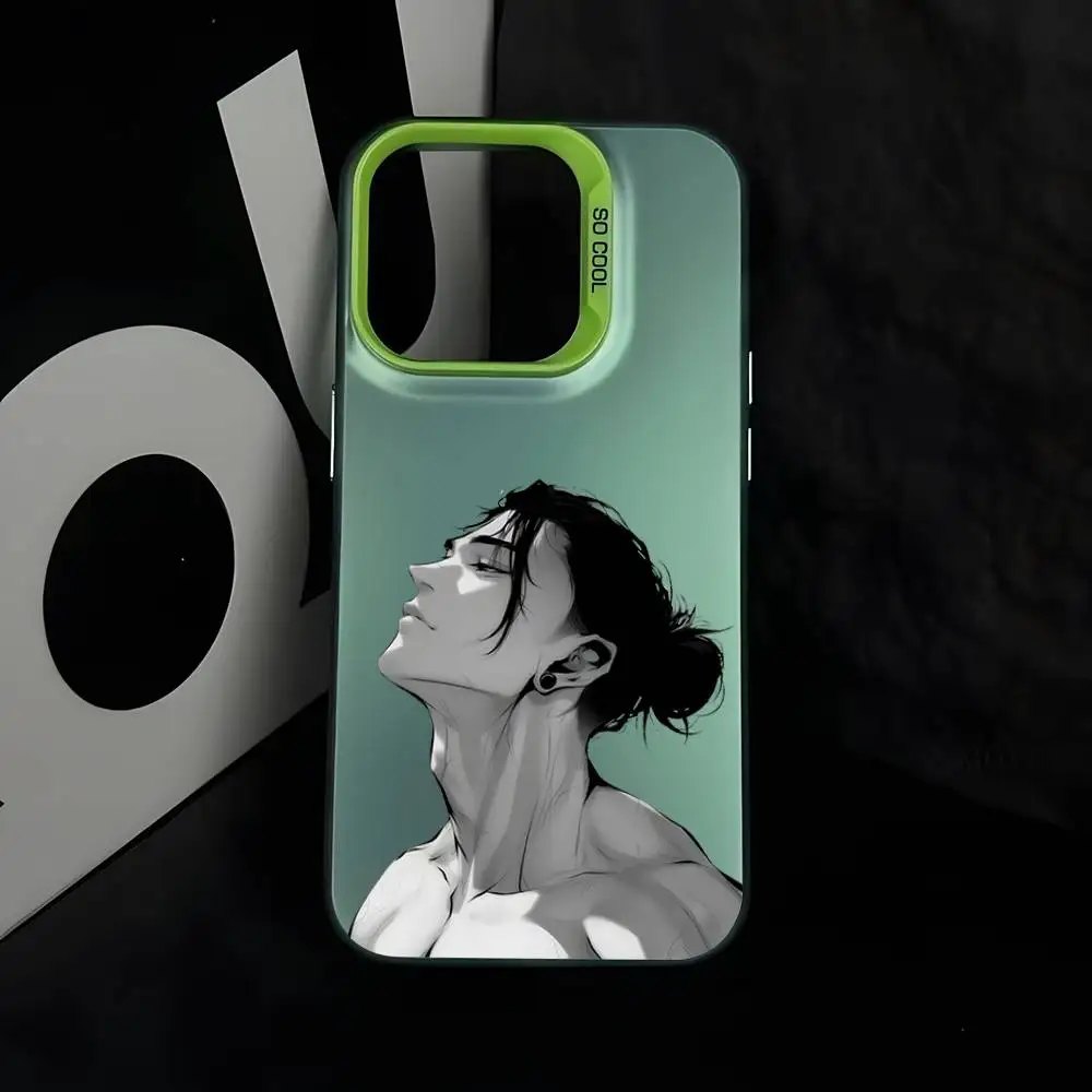 1pc Geto Suguru Custodia per telefono per IPhone 17 17Air 16 15 14 13 12 11 Pro Max Plus Argento colorato