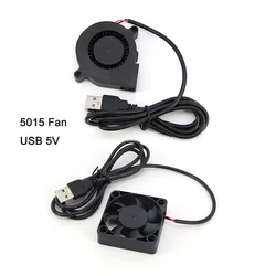 DC 5015 5V 5 volt USB 5cm Blower fan CPU Cooler Cooling 50MM Small Exhaust Fan for 3D Printer 50x50x15mm sleeve bearing for PC