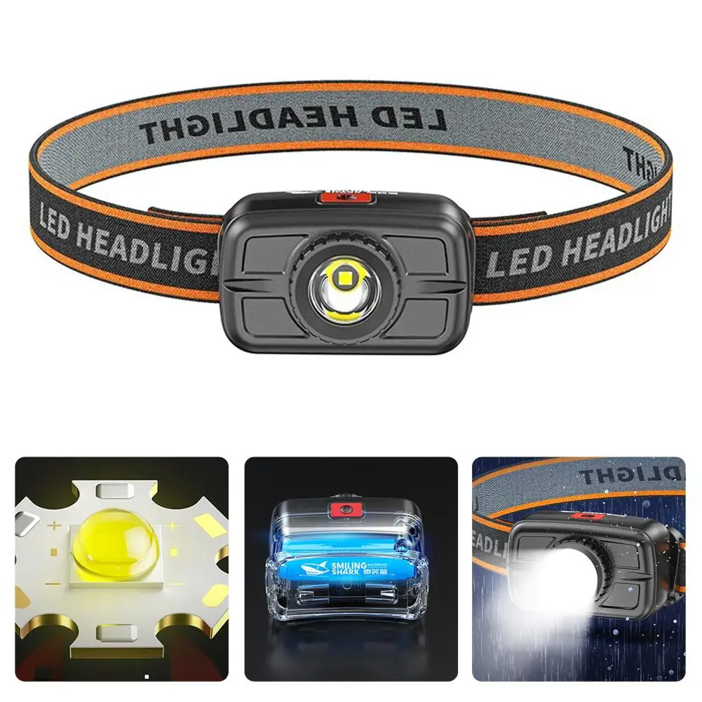 

Rechargeable LED Headlamp Super Bright Outdoor Emergency Head Flashlight Headlights Head Light For Fishing Camping Hiking