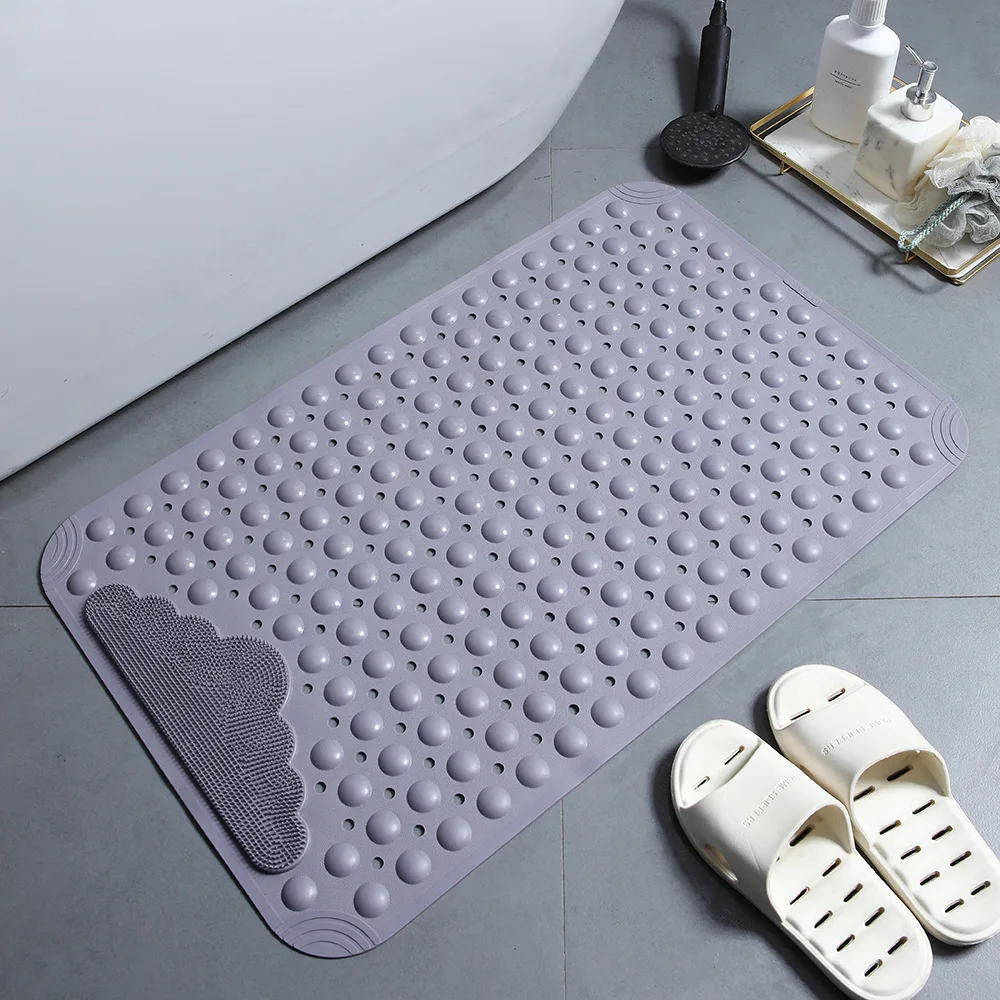 Bath Mat Bathroom Non-slip Mat Toilet Shower Room Bath Massage Mat Bathtub Foot Mat Toilet Suction Cup Floor Mats Area Rugs