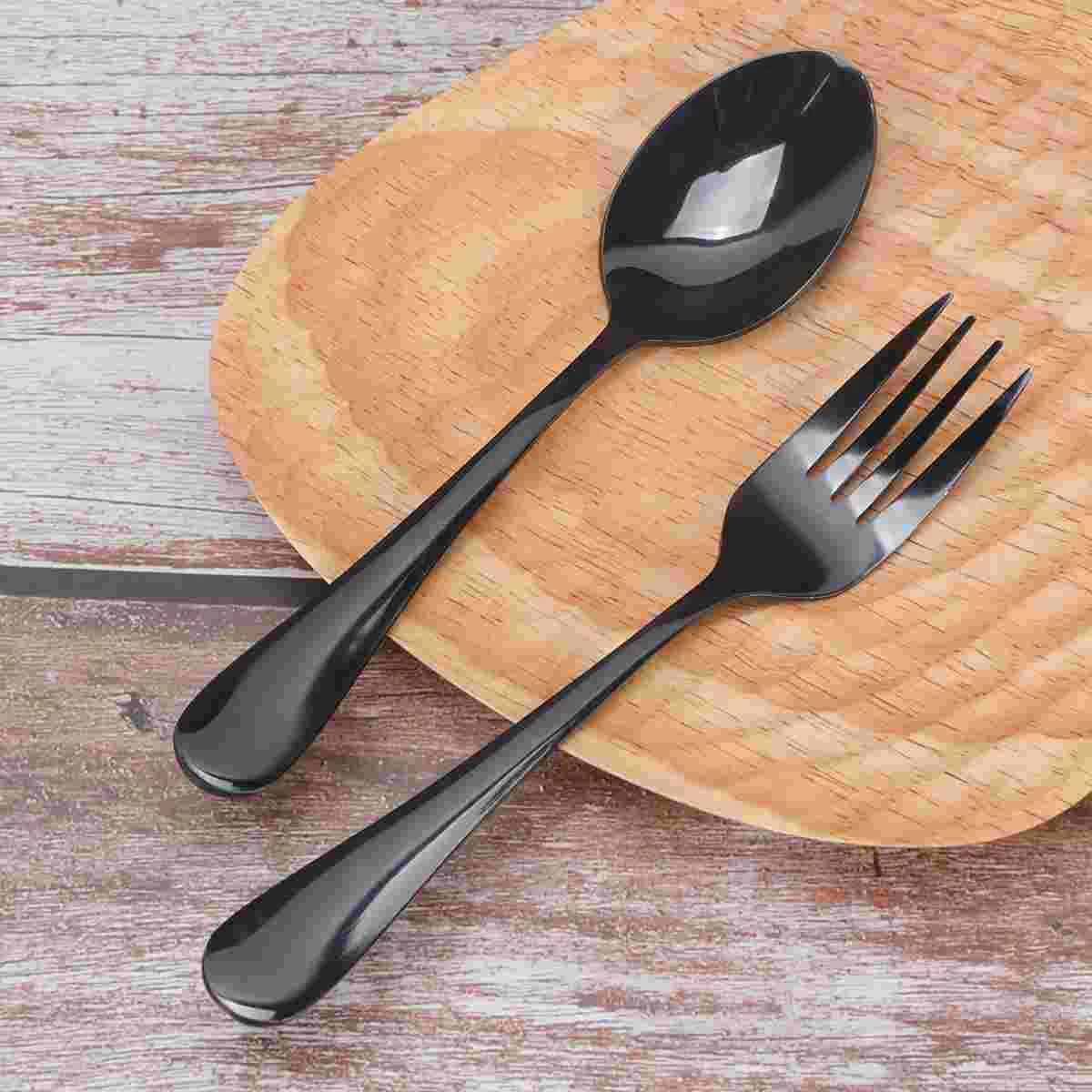 

8 Pcs Disposable Plastic Spoon Spone Stirring Spoons Dessert Toddler Silverware and Fork Coffee Stainless Steel