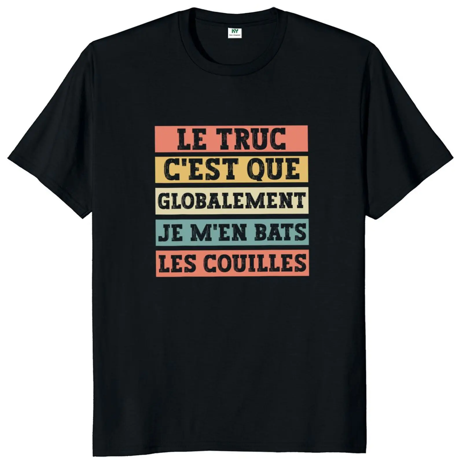 Retro I Don\'t Fight The Balls T Shirt Funny French Humor Vintage T-shirt Casual 100% Cotton Unisex Summer Tops EU Size