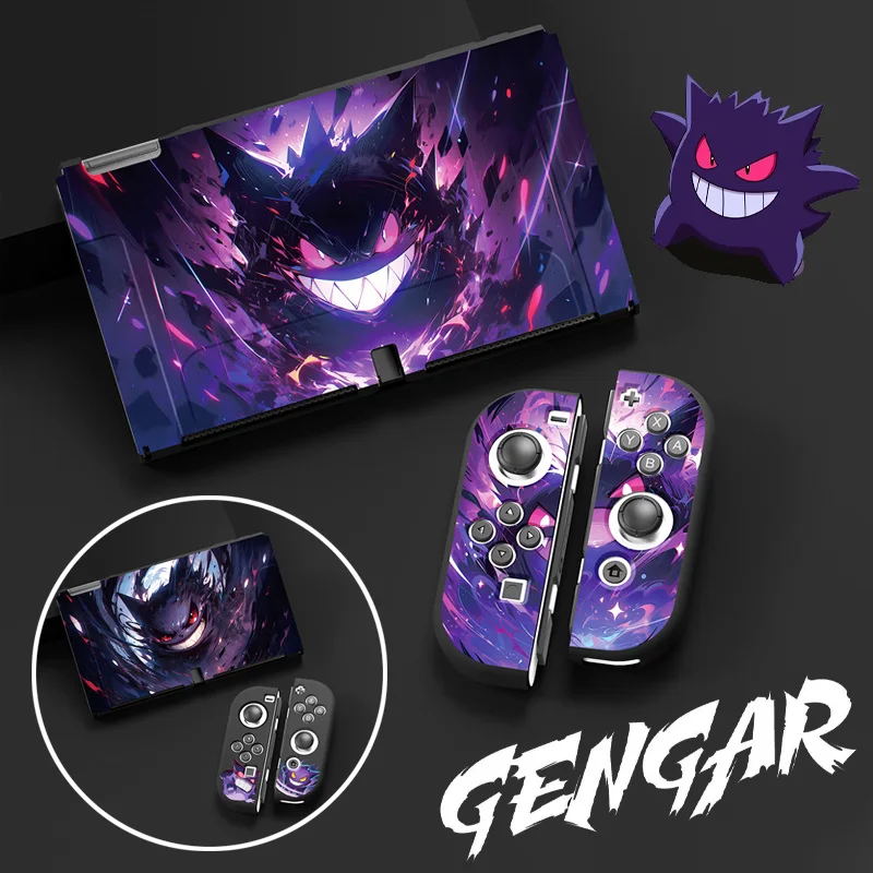 Pokemon Gengar Soft TPU Skin Protective Case for Nintendo Switch NS OLED Joy-Con Controller Protection Housing Shell Cover Gift