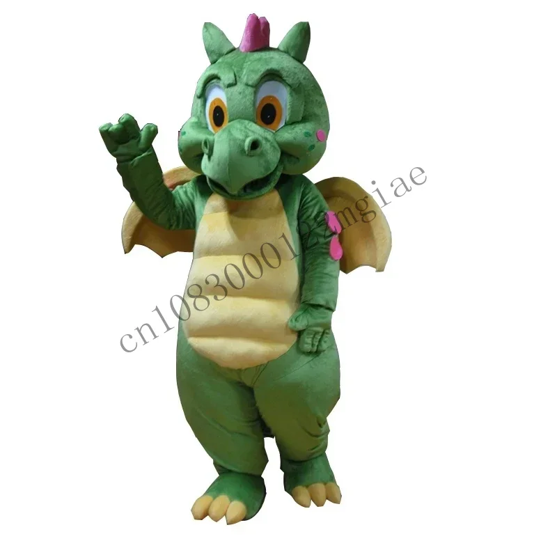 

Green Dinosaur Mascot Costume Dragon For Adults Halloween Carnival Party Event CMM221