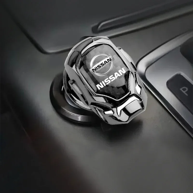 Auto Engine Ignition Start Stop Button Ring Circle Cover Accessories For Nissan GTR X-trail Qashqai Note Juke Patrol Leaf sentra view 5