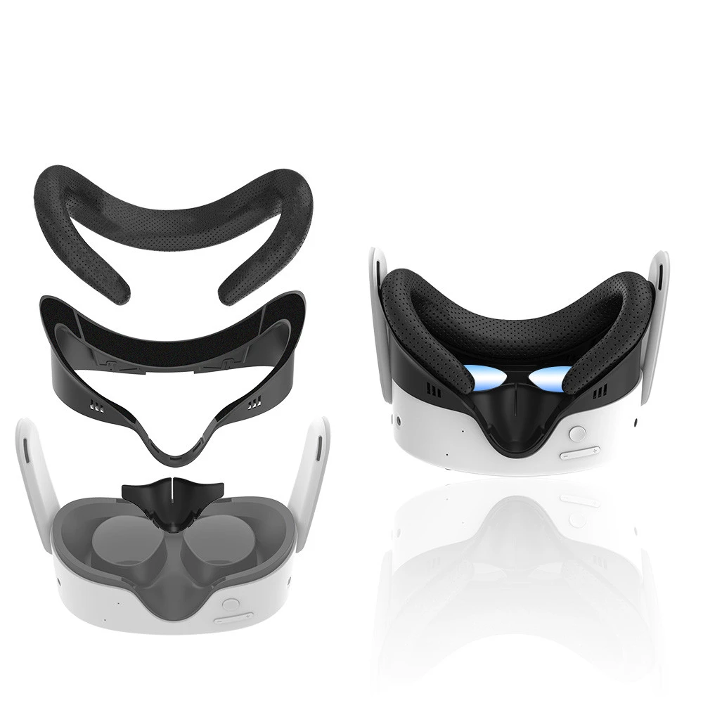 Juego de fundas faciales para auriculares Meta quest3s VR, almohadilla de esponja de espuma, soporte de cojín protector para Quest 3S, reemplazo integrado de ampliación
