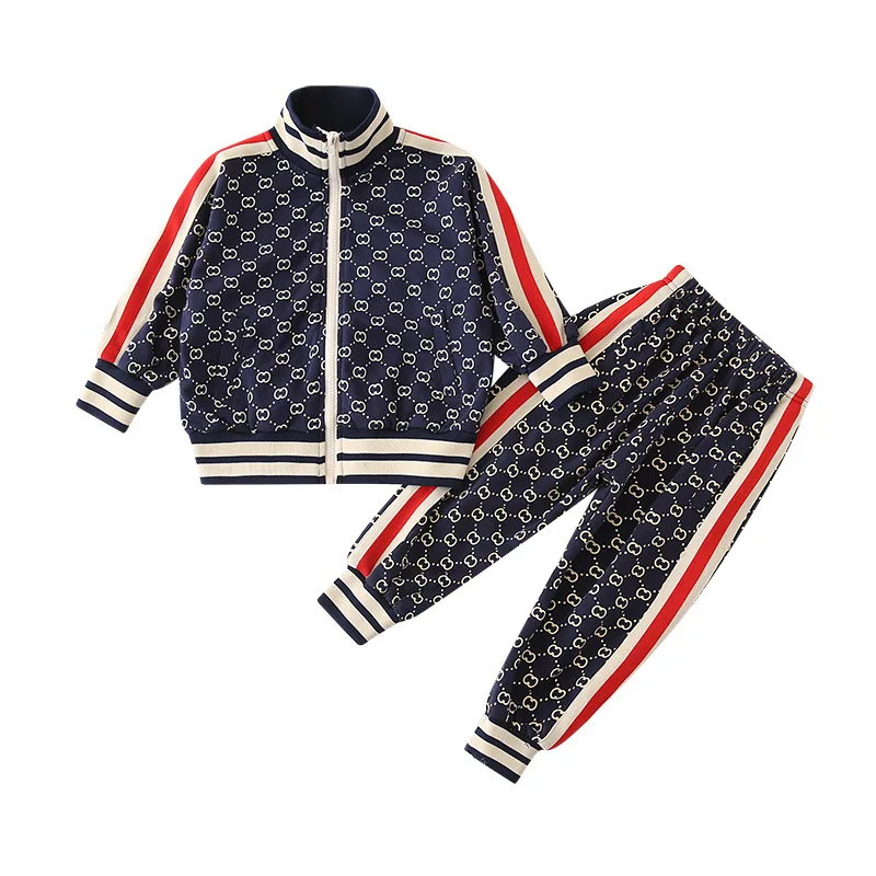 

Boys Sport Outfit Set For 2-10Y Kids Clothes Suit Fashion Autumn Suit Costume Children's Zip Coat+Pants 2Pcs/Suit