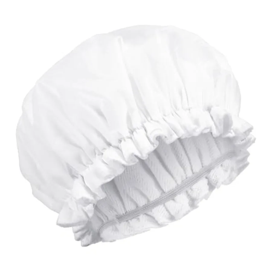 

Terry Lined Sower Caps Women Reusable, Double Layer Large Sower Cap Terry Clot Lined of Bat Cap air Cap Long Tick air Wite