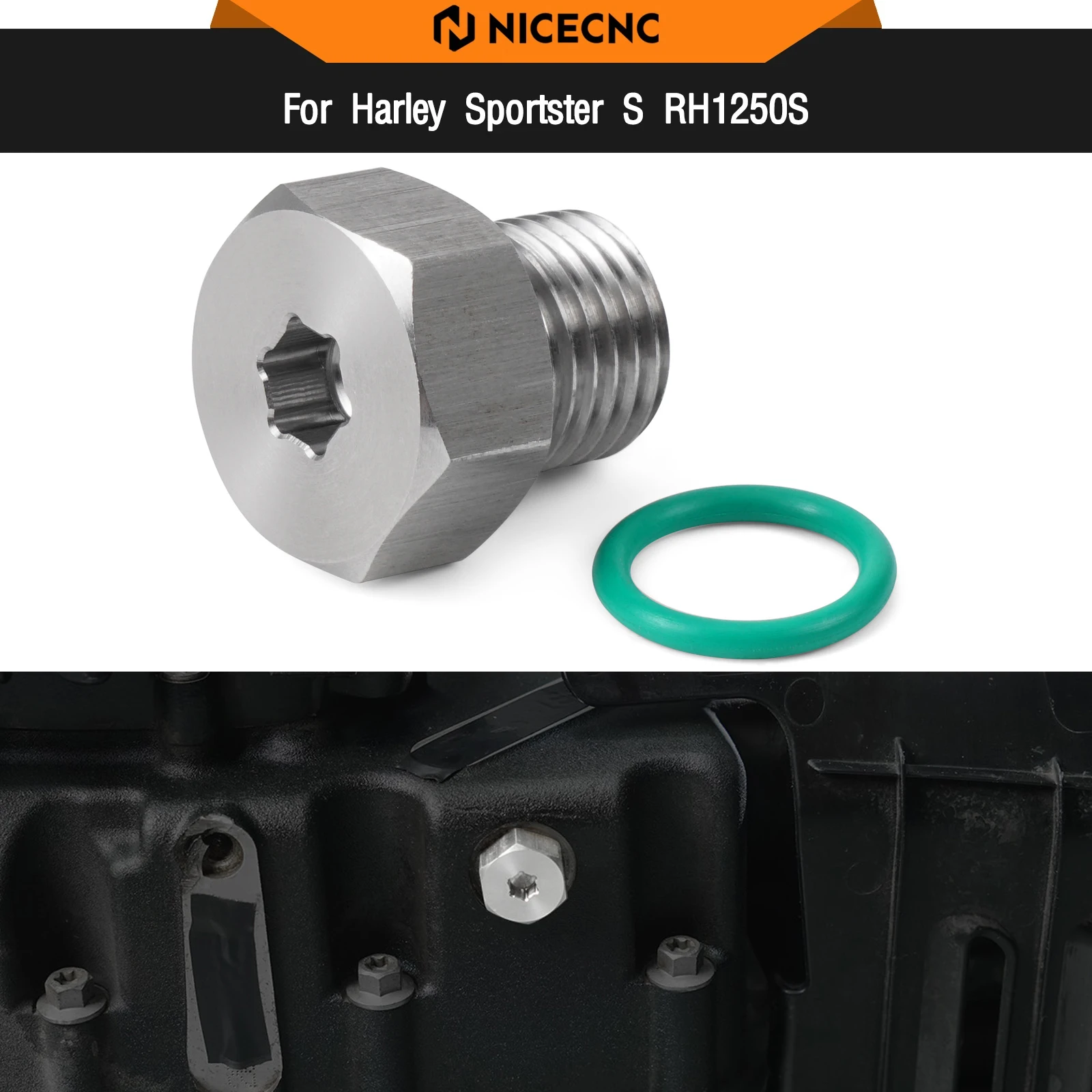 

For Harley Sportster S RH1250S 2021-2024 Magnetic Oil Drain Bolt Pan America 1250 Special RA1250S Nightster Special RH975S