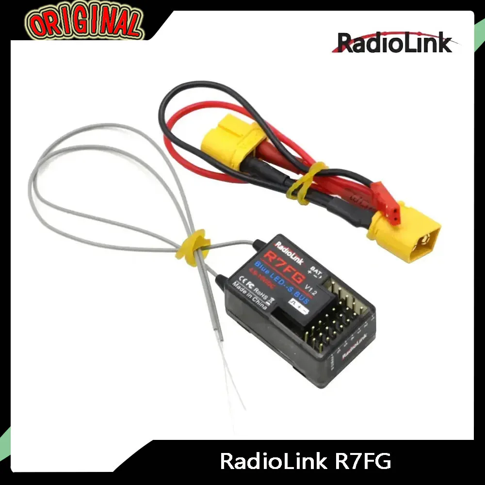 

Radiolink R7FG 2.4G 7-канальный гироскопический приемник - диапазон 600 м, телеметрия напряжения в реальном времени, идеально подходит для радиоуправляемых гусеничных машин и дрейфующих автомобилей