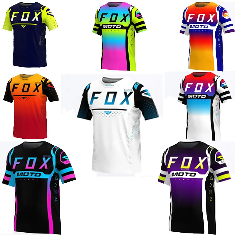 

Men's MTB Jersey Summer Short Sleeve Pro Cycling Jersey for Downhill Racing Crossmax Shirt Ciclismo MX Fox DH