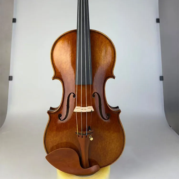 High-end handmade European one-board violin, oil-based lacquer inner mold 1716 Messiah piano-shaped performance-grade violin