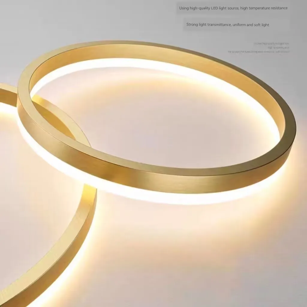 Modern Led Rings Pendant Lamp Circle Ceiling Hanging Chandelier  Living /Dining Room /Staircase  Lamp Home  Lighting Fixture