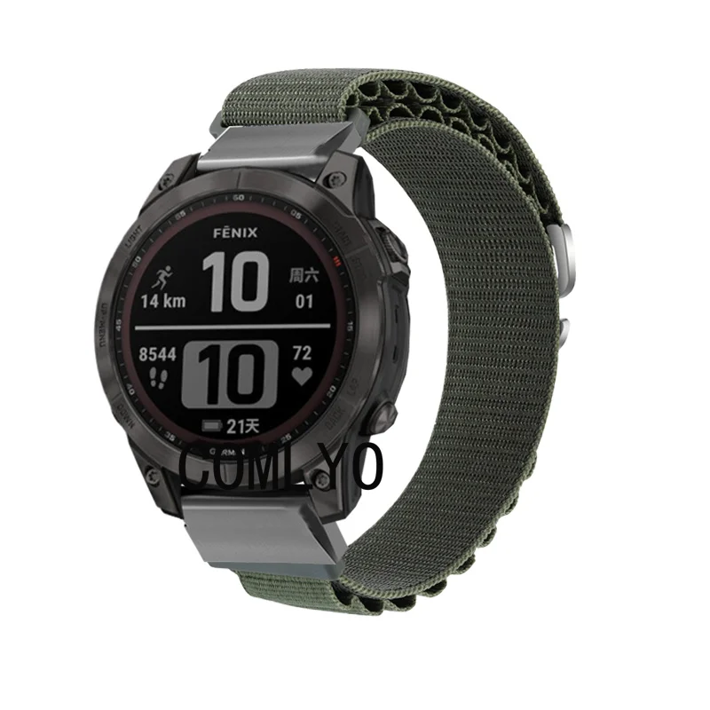 สำหรับ Garmin Fenix 7X 7 7S 6X 6 Pro Solor ENDURO epix Gen 2 Tactix 7 Pro INSTINCT 2X 2 2 2S สายคล้อง CROSSOVER สายนาฬิกาข้อมือไนล่อนนิ่ม