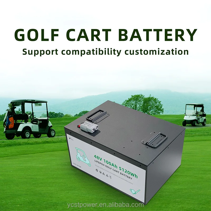 YCST Lithium Battery 48V 100Ah for Golf Cart Deep Cycle LiFePO4 Battery Packs 51.2V Golf Trolley Lithium Iron Phosphate Battery