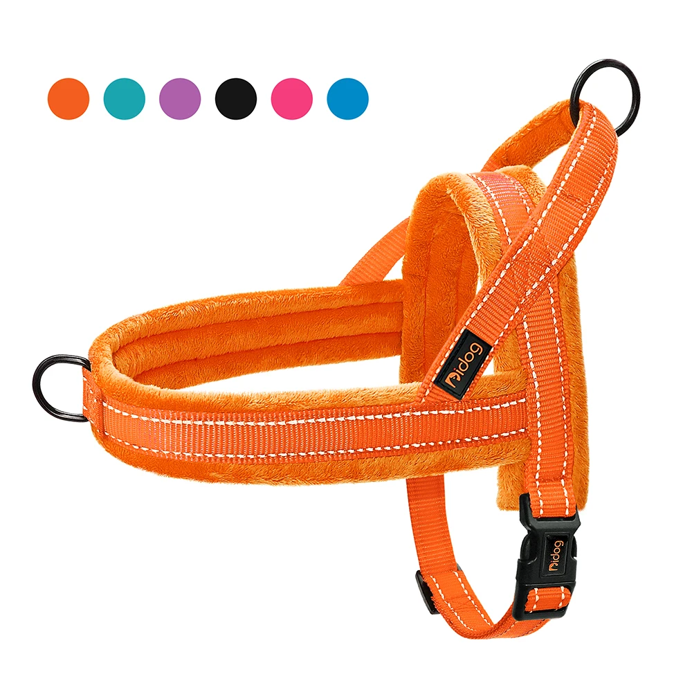 Winter Warm Soft Padded Dog Harness No Pull Dog Harness Vest Reflective Adjustable Pet Training Vest For Small Medium Large Dogs