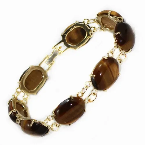 

Free Shipping 12X16MM Bead Natural Tiger's stone Bracelet