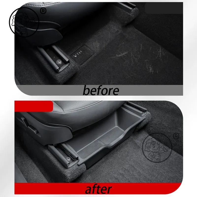 For Tesla Model YL 2026 2027 Under-seat storage box Seat storage Main and co-passenger car storage utility box accessories