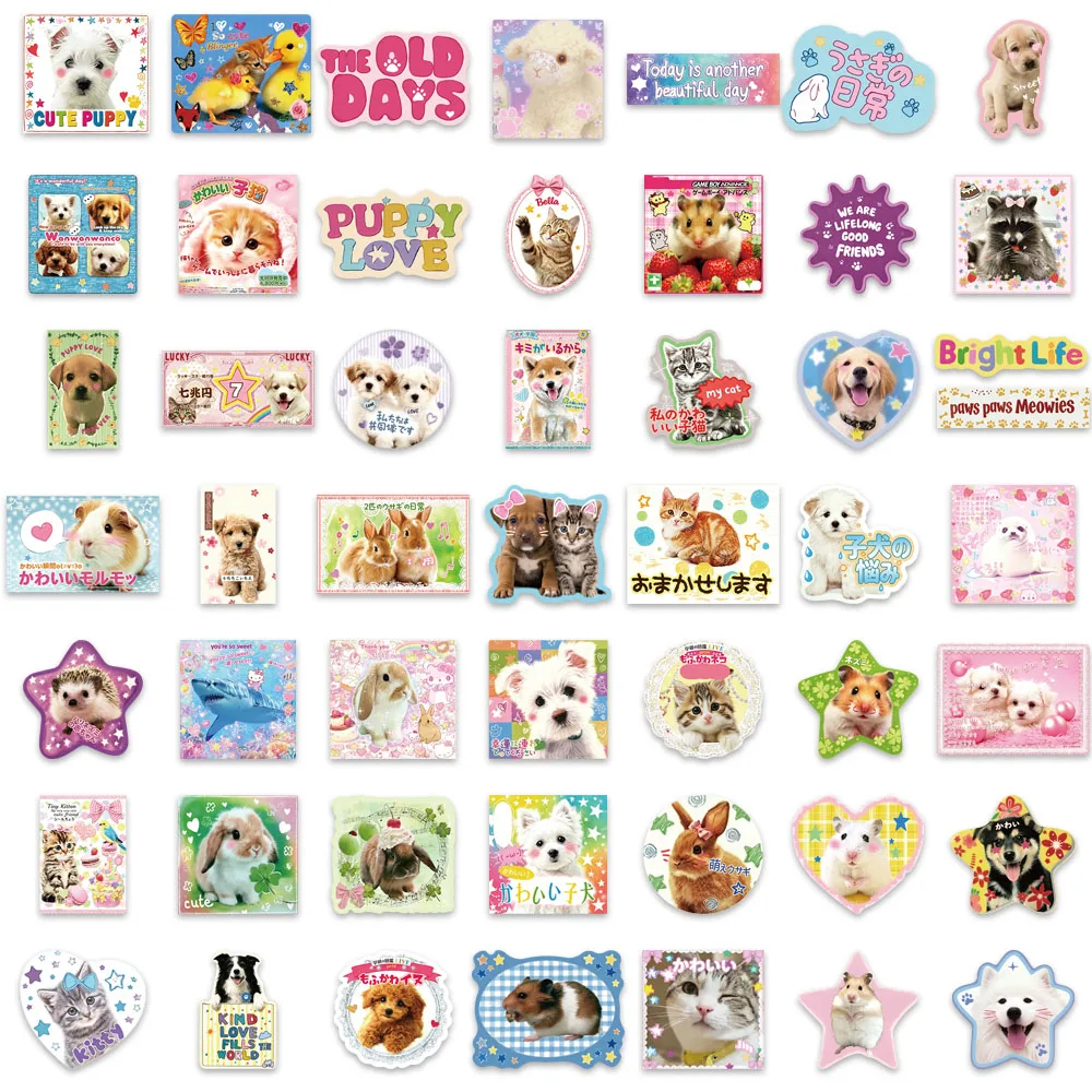 50PCS Cute Animal Japanese Cartoon Stickers DIY Phone Case Postcard Notebook Speaker Decorative Stickers view 4
