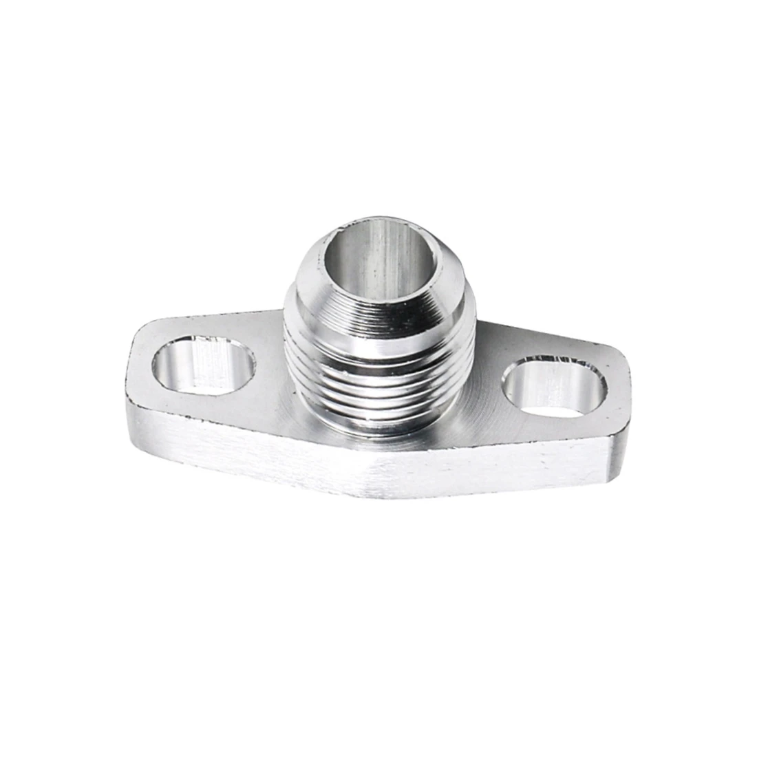 AN10 Turbo Oil Return Drain Flange Adapter Kit for Garrett GT28 GT30 GT35 T25 with M8X1.25mm Bolts Silver