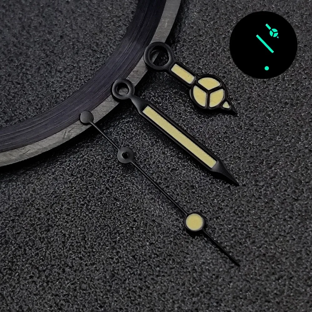 Lancette dell'orologio luminose verdi NH35 lancette del mercedesco per NH35/NH36/NH38/NH72 movimento meccanico automatico watchmods