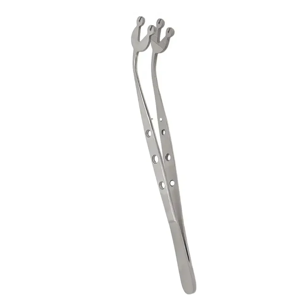 

Stainless Steel Dental Suture Tweezers Double Hole Corn Tip for Precise Surgical Stitching Reusable Professional Grade