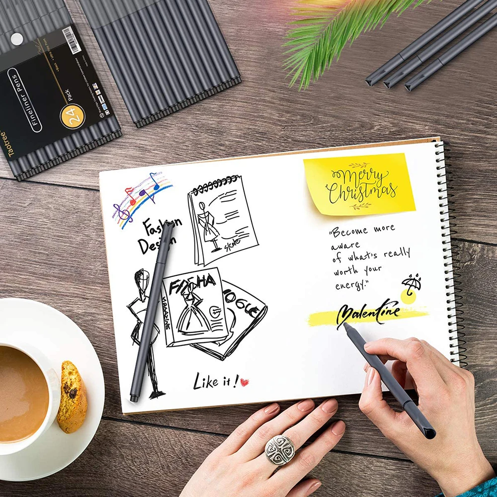 12-100 Colors Journal Pens Colored Fine Point Pens Fine Hook Line Point For Taking Drawing Calendar Agenda Art Projects Supplies